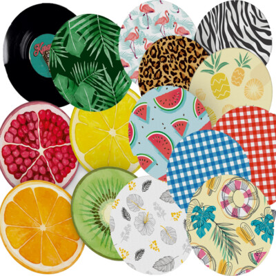 itenga 40x Bierdeckel Untersetzer rund Sommer Party10,7cm Pappkarton biologisch