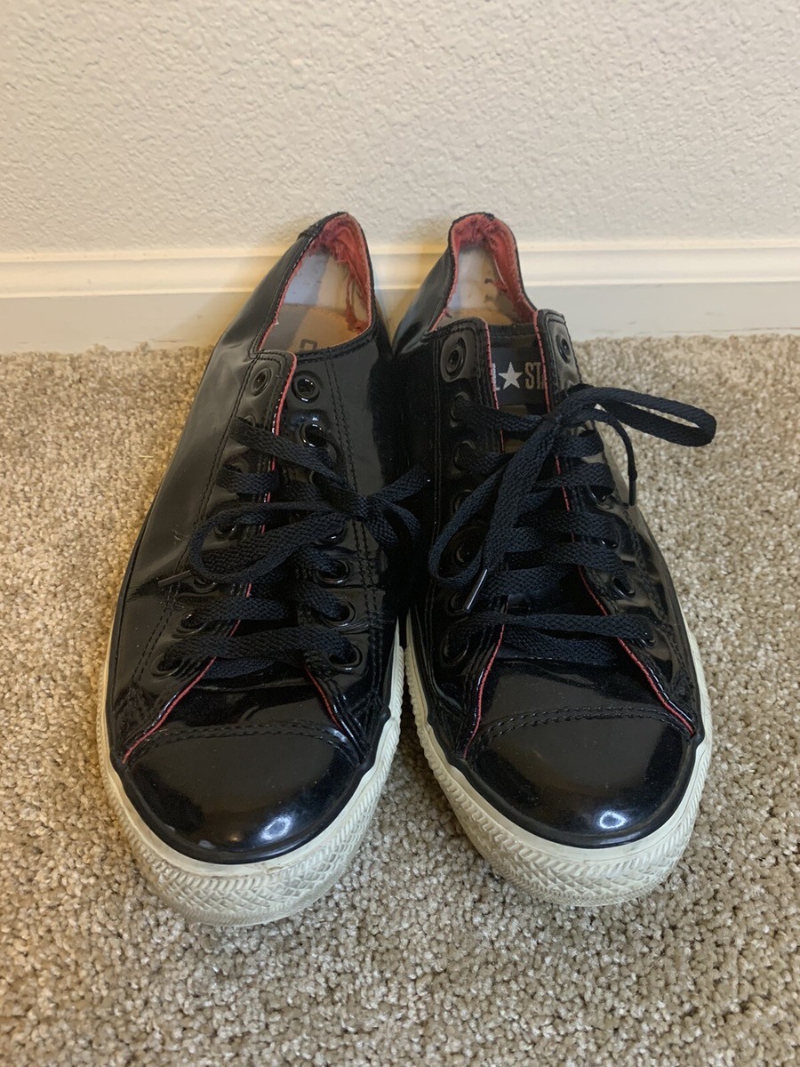 Converse Chuck Taylor Black Patent Leather Low CTAS 111133 MEN Women 11