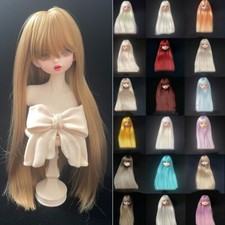 Dolls Long Straight Hair with Bangs Wig for 1/3 1/4 1/6 BJD SD Dolls DIY Wigs