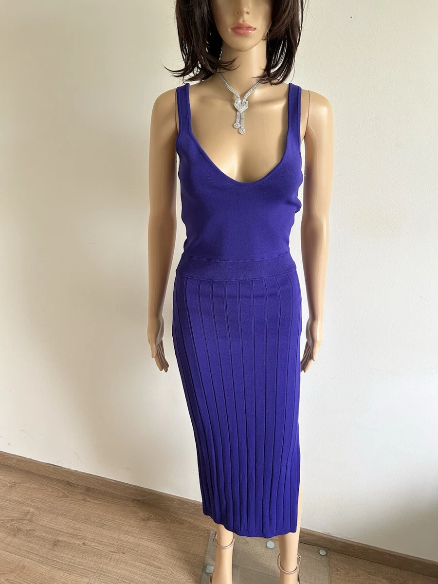 Robe Futuriste Marithé Et François Girbaud - Taille 42 - Violet Graphique, Coupe Laser - Occasion Très Bon état