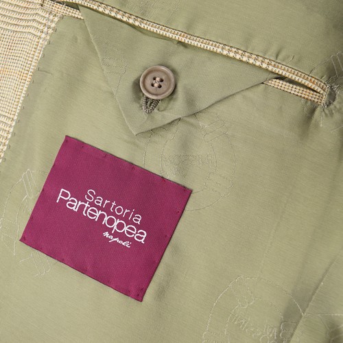 NWT $2895 SARTORIA PARTENOPEA Light Green Glen Plaid Wool Sport Coat 42 R - Picture 8 of 9