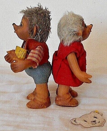 STEIFF MACKI 12cm #8712.70 with TAGS ca. 1962 HERISSON TBE HEDGEHOG VGC