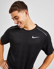 Nike Men  s Dri-Fit Miler Running Top Short Sleeve T-Shirt- CU0326-010- Black - M