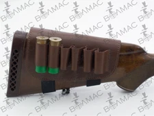 Quality Leather Shotgun Cartridge Holder Ammo Buttstock 16-12GA. US Seller.
