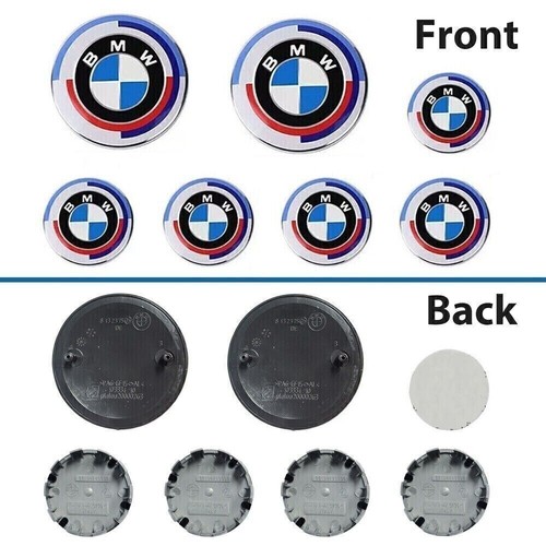 Juego de 7 insignias tapas centrales emblema bmw 50 aniversario 82 mm 82 mm 4x68 mm 45 mm - Imagen 7 de 12