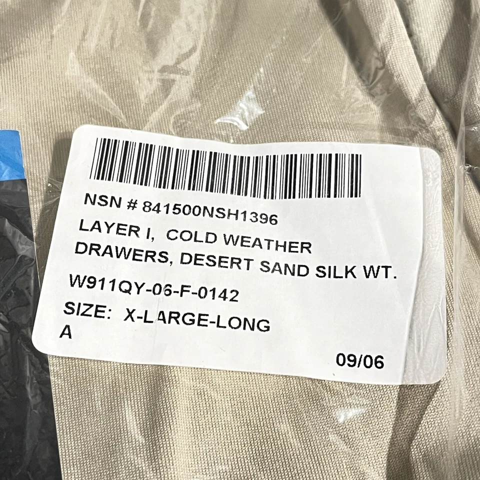 Pantalón Capa Base Polartec Nivel 1 Clima Frío Cajones Hombres XL-L ECWCS Ropa Interior Foto 3 de 4