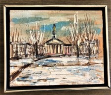 Mid Century Modern Painting Titled 