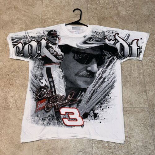NWOT Vintage Dale Earnhardt Sr. Double Sided All Over Print T-Shirt Size M RARE - Picture 2 of 10