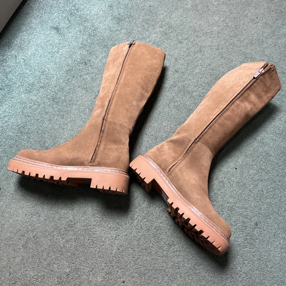 全新带标签 Anthropologie Splendid Amalia Lug 及膝靴 女士 尺寸 7/M — 第 3/4 张图片