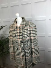 Marvin Richards Designer Wool Cream Pink Grey Checked Jacket 38in Chest Lined