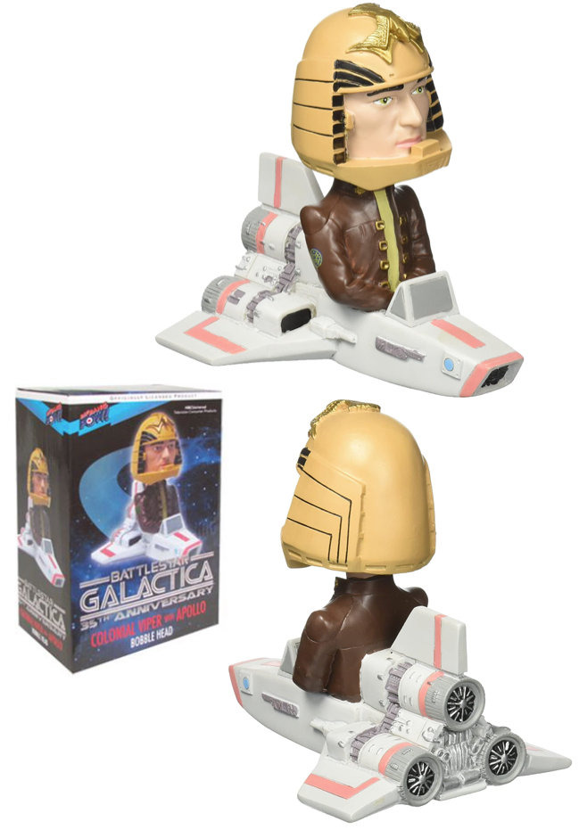 Bif Bang Pow Battlestar Galactica Colonial Viper with Apollo Bobble Head