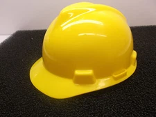 New MSA 463944 Hard Hat Front Brim Slotted Pin Lk Yellow