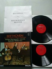 Beethoven Rostropovich Richter Philips Box 2 X LP + Libretto 12" Vinile VG/VG