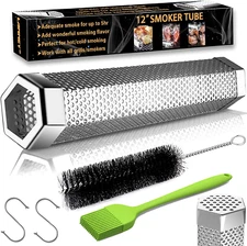 12 Inch Pellet Smoker Tube Stainless Steel BBQ Smoke Tube for Gas Charcoal