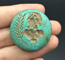 Roman king wonderful turquoise, stone intaglio stone seal stamps bead
