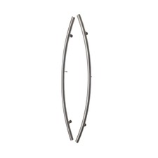 Door Pull Handle Round Half Moon Style H Type 60 Satin Door Pull Handle Round Half Moon Style H Type 60 Satin