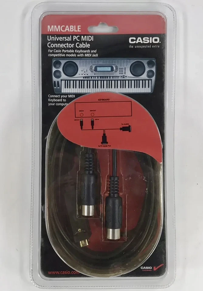 Casio MMCABLE Universal PC Keyboard MIDI Connector Cable - New Factory Sealed - Image 2 of 3