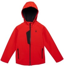 Spyder Big Boys Full Zip Attached hooded Ski Daily Coat Jacket. Boy Medium 10/12