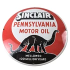 Vintage Sinclair Gasoline Sign - Porcelain Service Gas Pump Sign