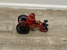 Vintage Cast Iron Horse Drawn Fire Engine Pumper Truck No Horses