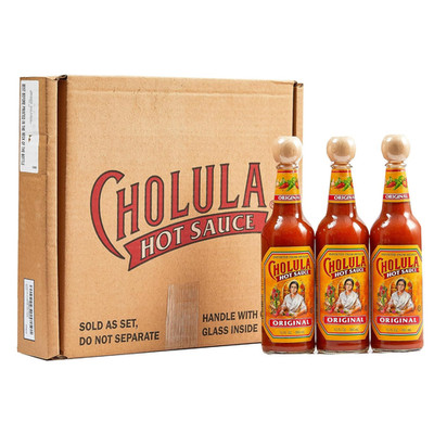 Cholula Original Hot Sauce 12 Fl Oz Pack of 3 Gift Box Salsa Lovers