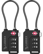 LUGGEX 2 Pack TSA Locks for Luggage, Suitcase Locks TSA Approved Luggage Lo...