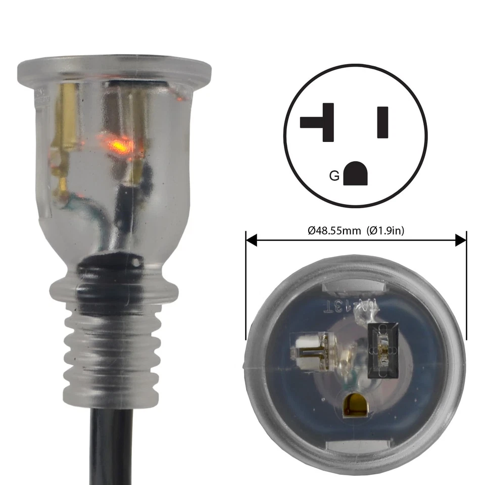 20520-050 NEMA 5-20 Outdoor Extension Cord 20 Amps 125 Volts, 50 Feet - Image 3 of 4