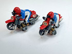 Lot of 2 Slot Car Racing Motorcycles No. 11 Red/Blue/White Used vintage TYCO — photo 6
