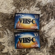 Lot of 2 TDK TC-30 HG Ultimate VHS-C blank tapes Brand New Sealed