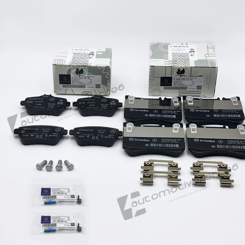 OEM Front&Rear Brake Pad Sets w/Sensors For 14-17 Mercedes S450 S550 S550e S560 Foto 3 de 4
