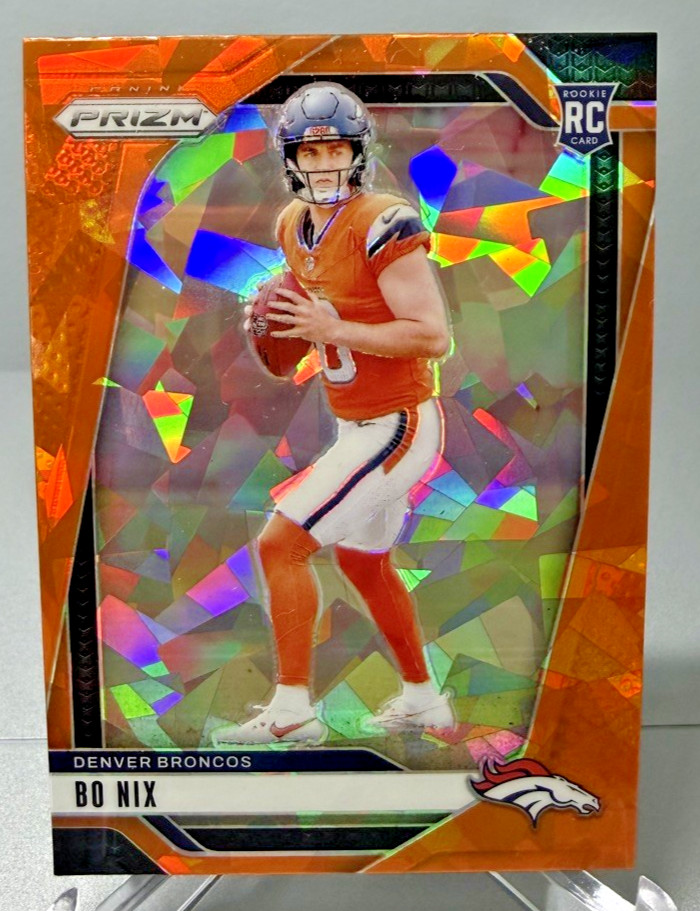2024 Panini Prizm Rookies Bo Nix #309 Orange Ice Prizm (RC) NM 🔥