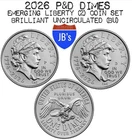 2026 P&D Emerging Liberty Dime (2) Coin Set - BRILLIANT UNCIRCULATED (BU)