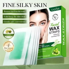 30PCS Facial Wax Strips & Finishing Wipes Face Hair Eye Chin Upper Lip Jawline