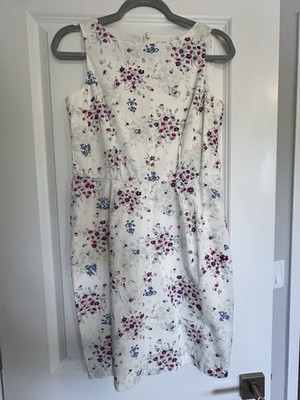 Vintage MaxMara Made in Italy Floral Sleeveless Midi Dress Romantic Feminine