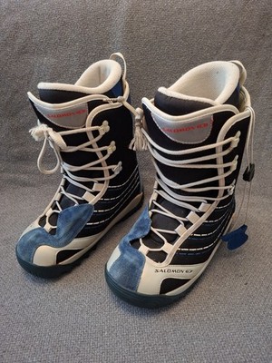 Salomon Siam Unisex Snowboard Boots UK Größe 6 Blau Weiß Guter Zustand.