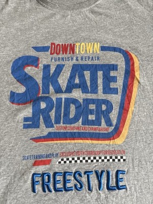 Max Skate Rider Skateboarding Shirt Large Freestyle Embroidered Skatetee VTG