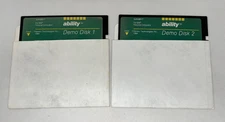 Ability Demo Disk 1&2 IBM PC 5.25in Floppy  Xanaro Technologies 1984 Vintage