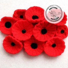Strickmohnmuster | Remembrance Day Strickanleitung | Easy Memorial Flower