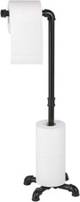 Toilet Paper Holder Stand Free Standing Bathroom Tissue Roll Holder