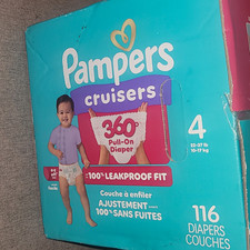 Pampers Cruisers 360 Training Pants Size 4, 116 Count, 22-37 lb, White