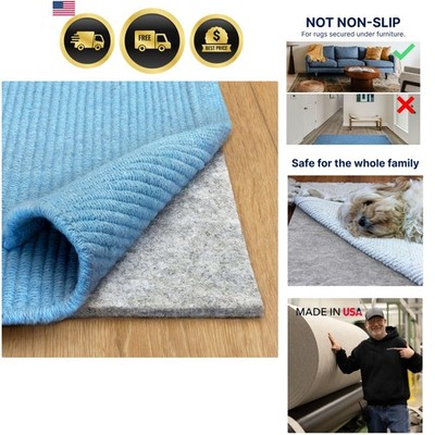 Basics - 8'x10' - 1/4'' Thick - 100% Felt - Protective Cushioning Rug Pad - Sa...