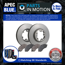 2x Vented Brake Discs and Pads fits FORD TRANSIT CUSTOM V362 2.0D Front 15 to 18