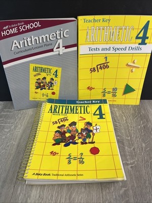 A Beka Book Arithmetic 4 Work-text Teacher Key Third Edition 1995 By Judy Howe