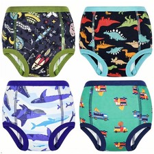 MomEasier Potty Training Underwear Cotton Absorbent 4 Pack Reusable Toddler P...
