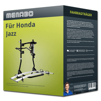 Menabo FahrradträGer Cobra Schwarz/Silber FüR Honda Jazz III GE - 2 FahrräDer FP