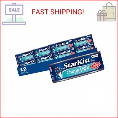 StarKist Chunk Light Tuna in Oil, 5 oz (12 Pack) Canned Tuna Fish, Wild Caught,
