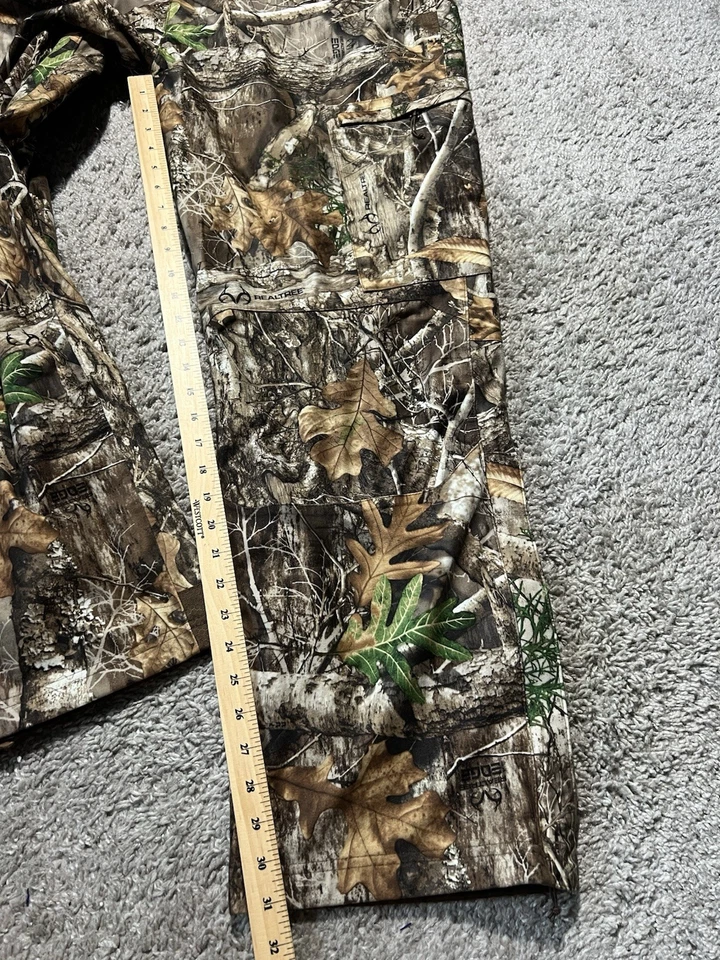 Realtree Edge Mens Camo Pants XL Waterproof Cargo Hunting Pants 42x31 - Image 2 of 4