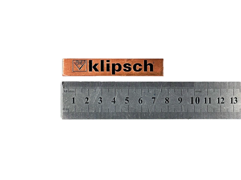 [New] Klipsch Badge Logo Emblem-Solid Copper Look, Pair for Speakers - Image 2 of 4