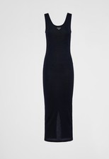 Prada Ribbed Knit Tank Dress NWT Size 40 Navy Blue $1200 Current 2025