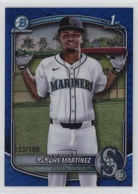 2025 Bowman Chrome Prospects Blue Reptilian Refractor /150 Kendry Martinez 3c2